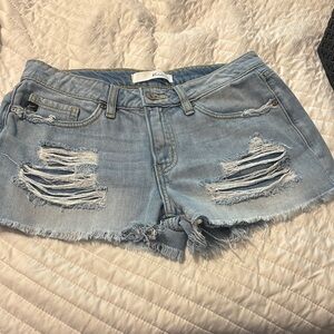 KanCan Blue Jean Shorts Distressed Raw Hem❤️